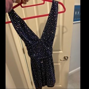 Dark Blue Sequin Dress